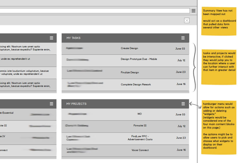 screenshot of process management application