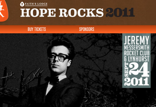 screenshot of hope rocks website