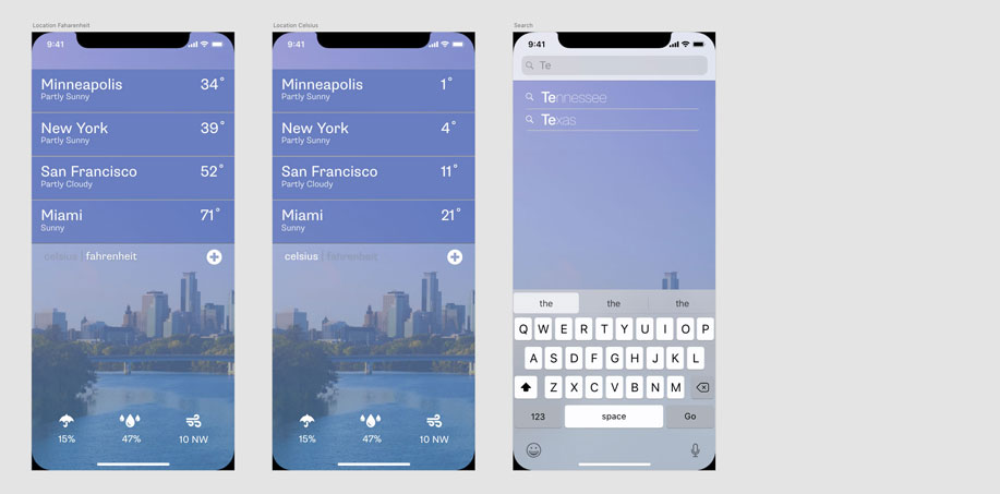 More Screenshot of Mobile App Design